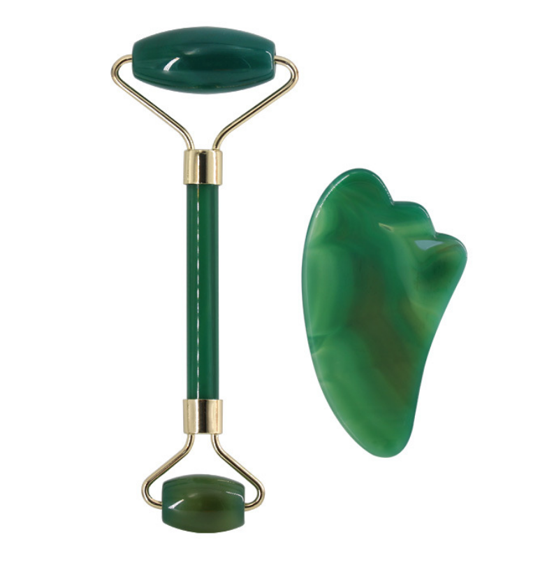 Jade roll face massager