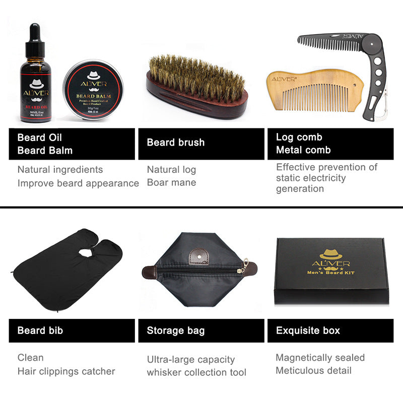 Beard styling and shaving set