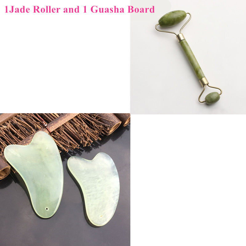 Jade roll face massager