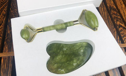 Jade roll face massager